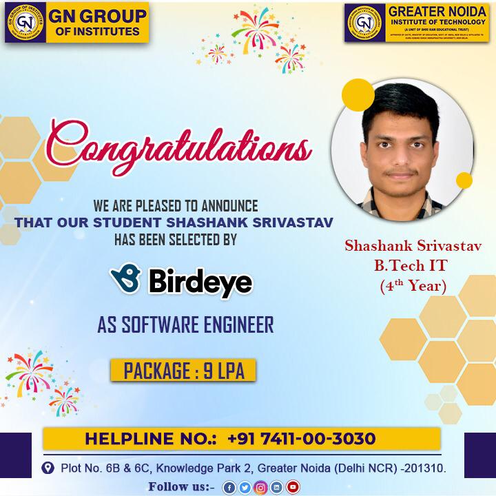 Placed Students - GN Group Greater Noida