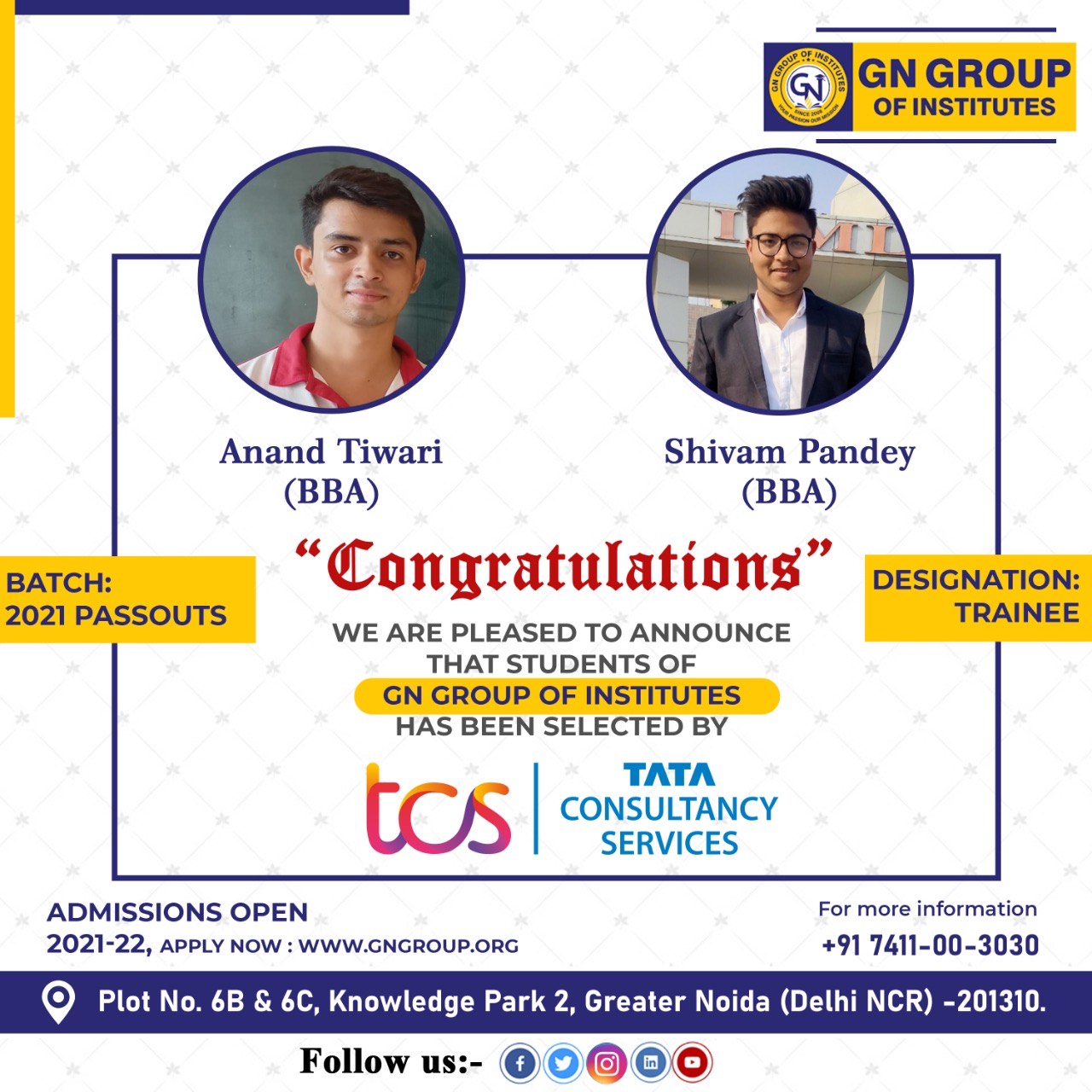 Placed Students - GN Group Greater Noida