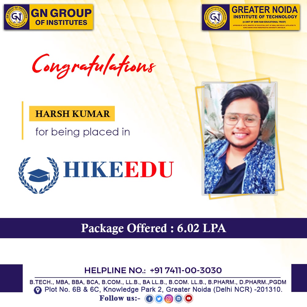 Placed Students - GN Group Greater Noida